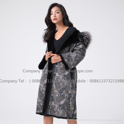 Mink Fur Reversible Women Overcoat